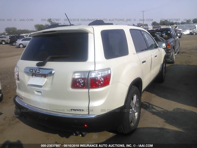 1GKKVRED7BJ325160 - 2011 GMC ACADIA SLT-1 WHITE photo 4