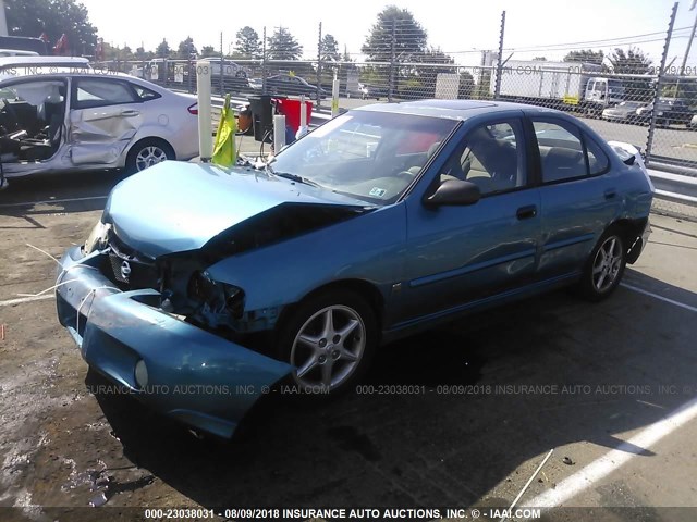 3N1AB51A82L726409 - 2002 NISSAN SENTRA SE-R SPEC V BLUE photo 2