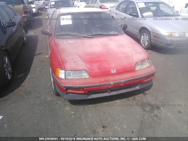 JHMED8356JS025876 - 1988 HONDA CIVIC CRX DX RED photo 6