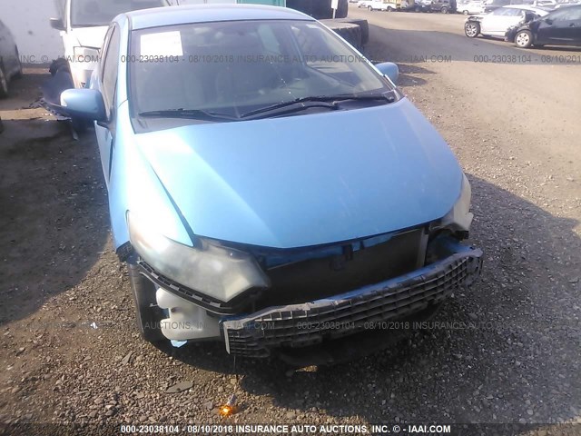 JHMZE2H7XAS003384 - 2010 HONDA INSIGHT EX BLUE photo 6