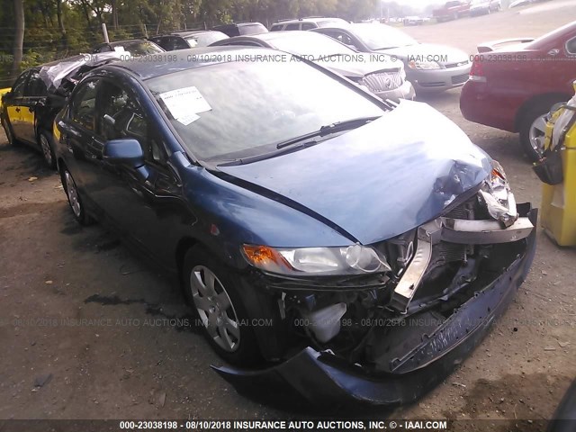 1HGFA15507L088009 - 2007 HONDA CIVIC LX BLUE photo 1