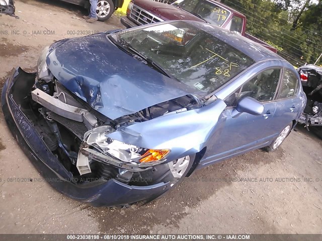 1HGFA15507L088009 - 2007 HONDA CIVIC LX BLUE photo 2