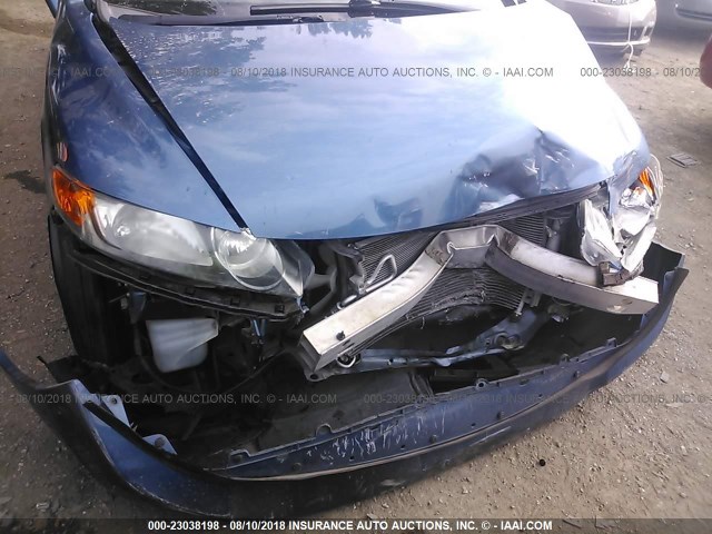 1HGFA15507L088009 - 2007 HONDA CIVIC LX BLUE photo 6