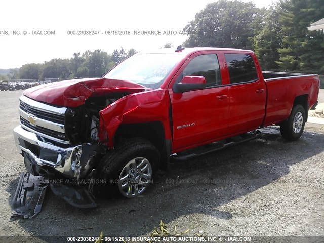 1GC1KVEG5HF101691 - 2017 CHEVROLET SILVERADO K2500 HEAVY DUTY LT RED photo 2