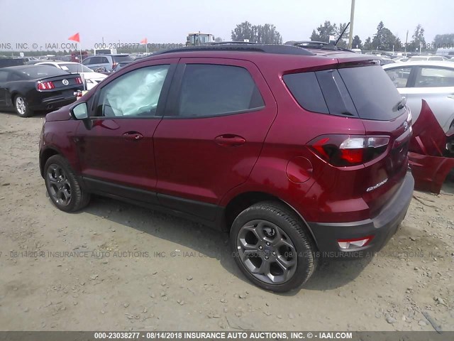 MAJ6P1CL4JC190795 - 2018 FORD ECOSPORT SES RED photo 3