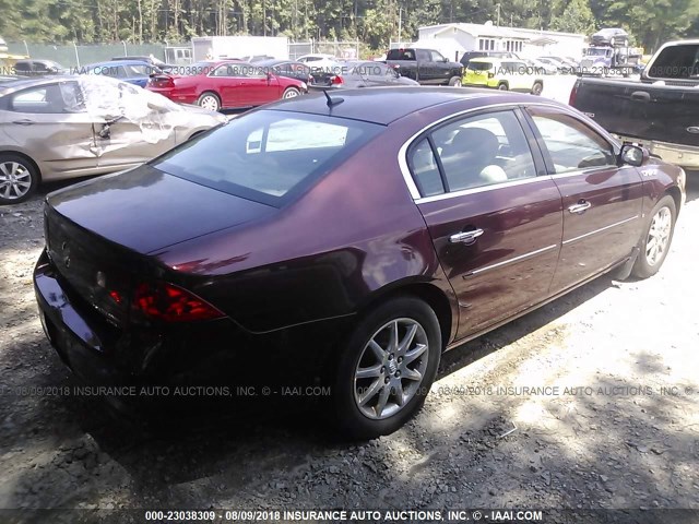 1G4HD57267U157316 - 2007 BUICK LUCERNE CXL BURGUNDY photo 4