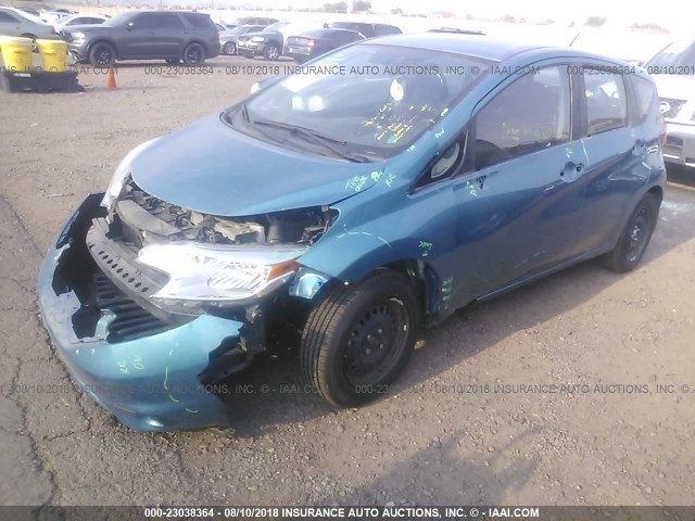 3N1CE2CP7FL370900 - 2015 NISSAN VERSA NOTE S/S PLUS/SV/SL/SR BLUE photo 2