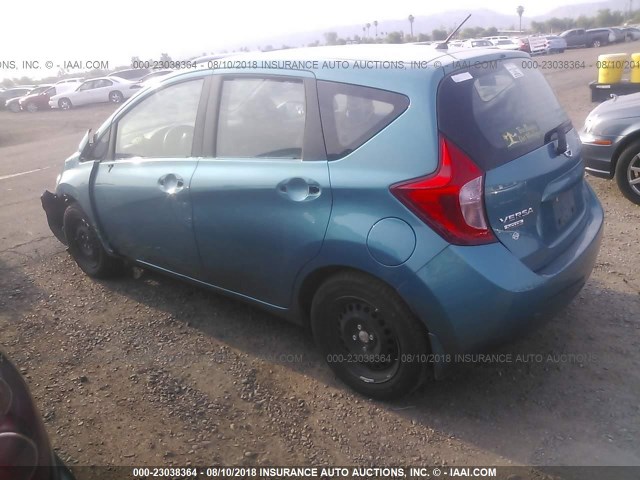 3N1CE2CP7FL370900 - 2015 NISSAN VERSA NOTE S/S PLUS/SV/SL/SR BLUE photo 3