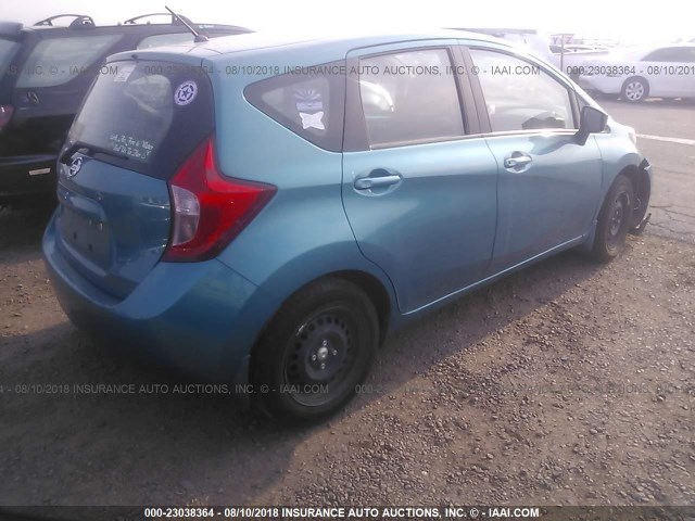 3N1CE2CP7FL370900 - 2015 NISSAN VERSA NOTE S/S PLUS/SV/SL/SR BLUE photo 4