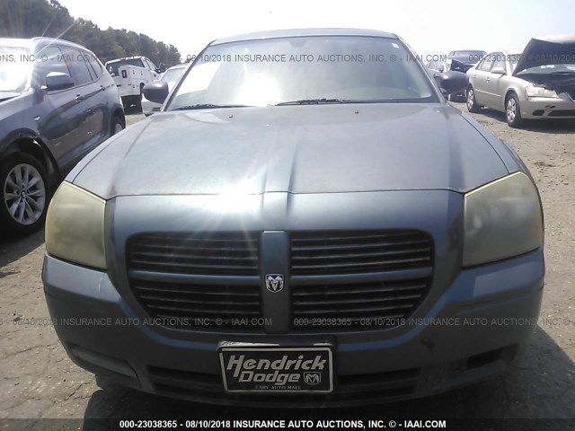 2D4FV48T65H679974 - 2005 DODGE MAGNUM SE GREEN photo 6