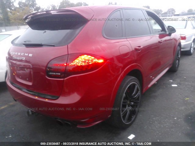 WP1AD2A21DLA77158 - 2013 PORSCHE CAYENNE GTS RED photo 4