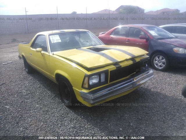 1W80HAD430510 - 1980 CHEVROLET EL CAMINO YELLOW photo 1