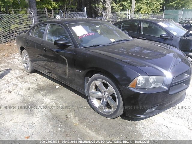 2B3CL5CT2BH535418 - 2011 DODGE CHARGER R/T BLACK photo 1