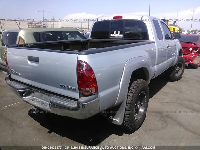5TEUU42N67Z328782 - 2007 TOYOTA TACOMA ACCESS CAB Күміс фото 4