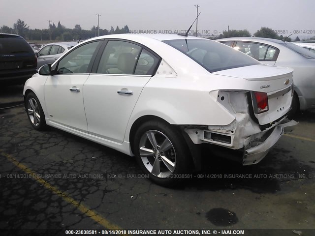 1G1PE5SB0E7169549 - 2014 CHEVROLET CRUZE LT WHITE photo 3