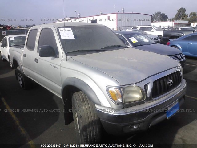 5TEGM92NX3Z180043 - 2003 TOYOTA TACOMA DOUBLE CAB PRERUNNER SILVER photo 1