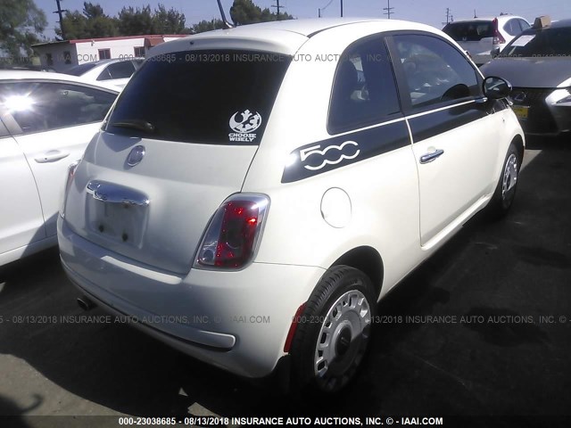 3C3CFFAR8CT183977 - 2012 FIAT 500 POP WHITE photo 4