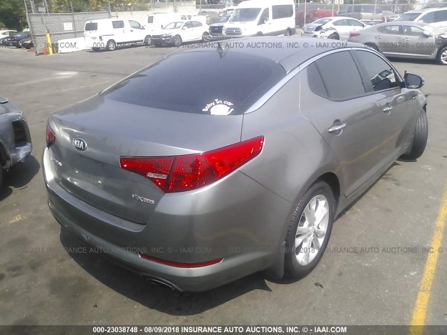 5XXGN4A73DG201480 - 2013 KIA OPTIMA EX SILVER photo 4