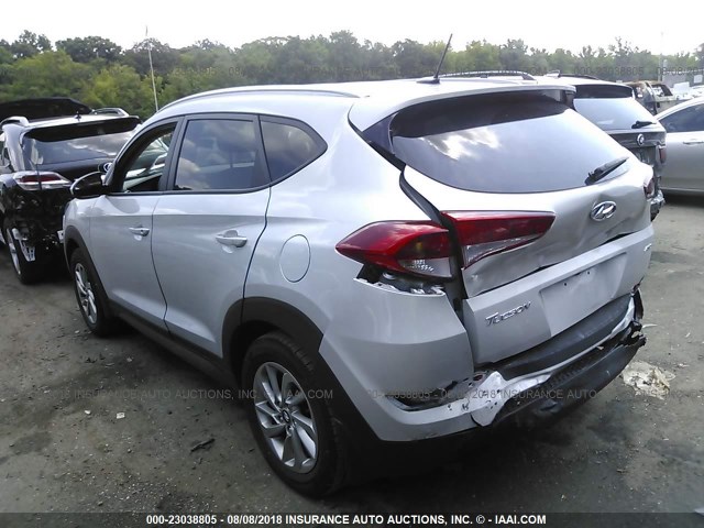 KM8J3CA48GU219012 - 2016 HYUNDAI TUCSON LIMITED/SPORT AND ECO/SE SILVER photo 3