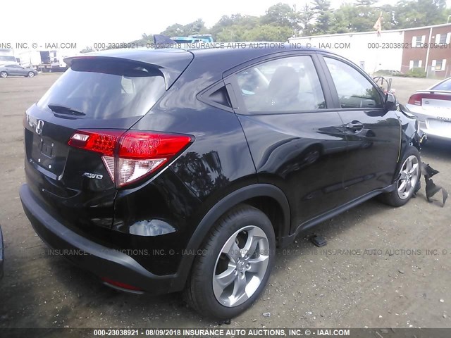 3CZRU6H37HG710074 - 2017 HONDA HR-V LX BLACK photo 4