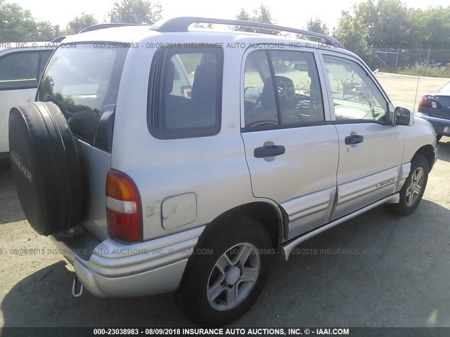 2CNBJ634346900102 - 2004 CHEVROLET TRACKER LT SILVER photo 4