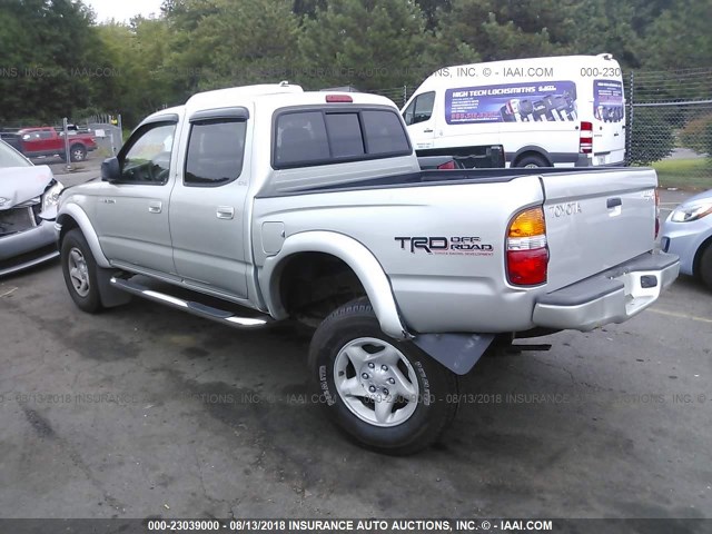 5TEHN72N73Z245324 - 2003 TOYOTA TACOMA DOUBLE CAB ვერცხლისფერი ფოტო 3