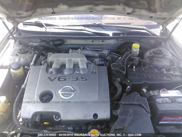 JN1DA31A72T000797 - 2002 NISSAN MAXIMA GLE/SE GRAY photo 10