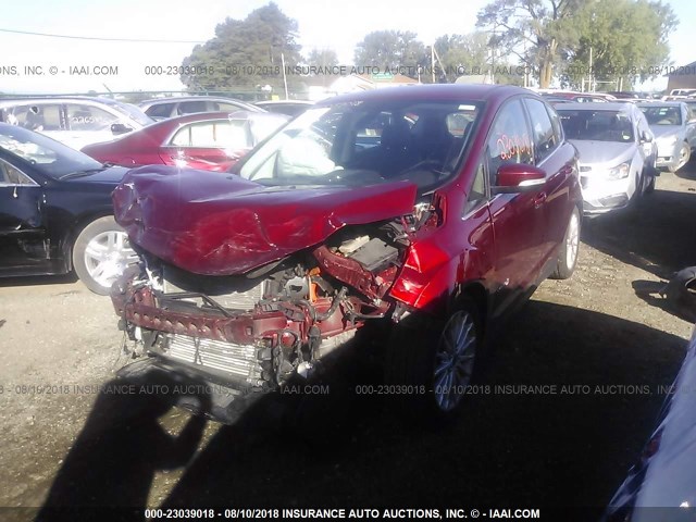 1FADP5BU4DL552301 - 2013 FORD C-MAX SEL წითელი ფოტო 2