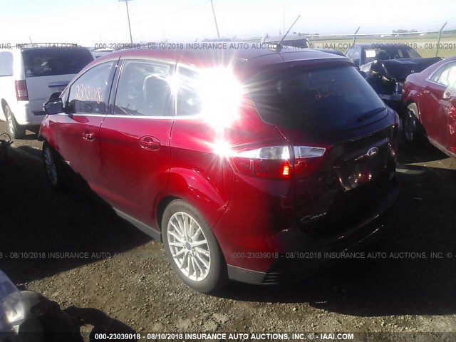 1FADP5BU4DL552301 - 2013 FORD C-MAX SEL წითელი ფოტო 3