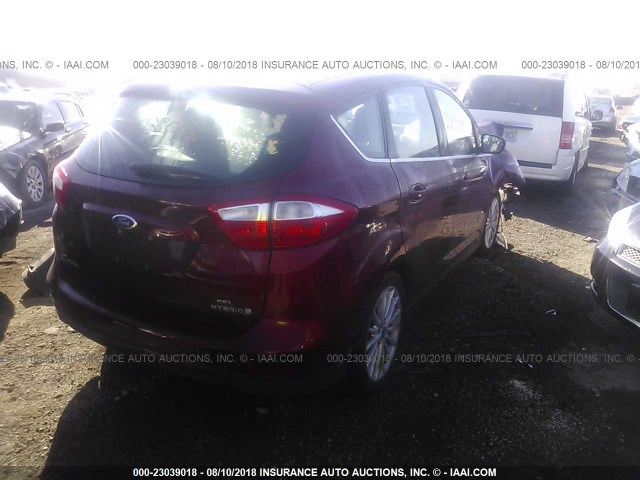 1FADP5BU4DL552301 - 2013 FORD C-MAX SEL წითელი ფოტო 4