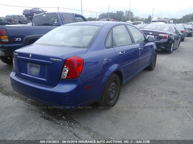 KL5JD56Z26K330124 - 2006 SUZUKI FORENZA BLUE photo 4