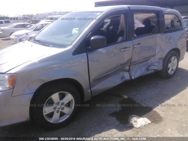 2C4RDGBG2ER162949 - 2014 DODGE GRAND CARAVAN SE SILVER photo 6