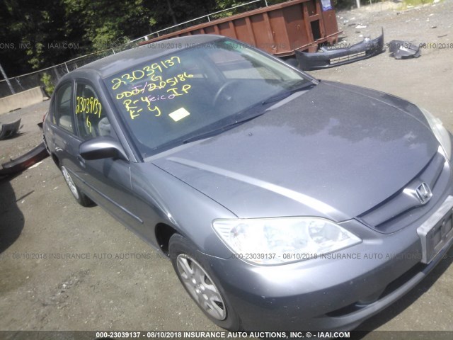 2HGES16375H565907 - 2005 HONDA CIVIC DX VP GRAY photo 1
