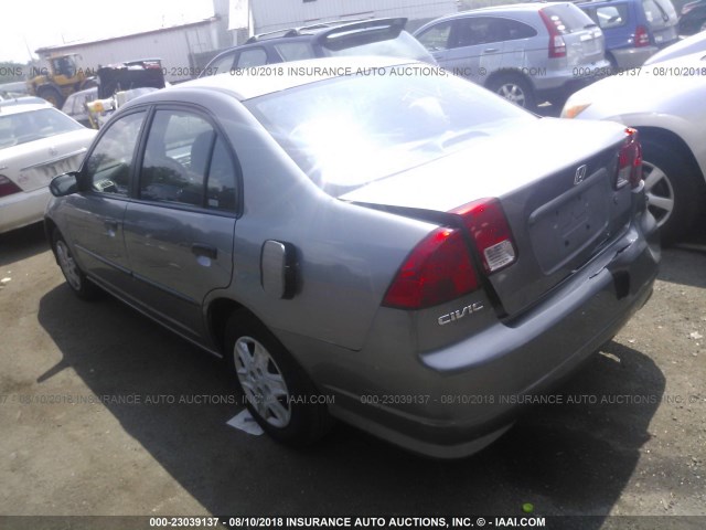 2HGES16375H565907 - 2005 HONDA CIVIC DX VP GRAY photo 3