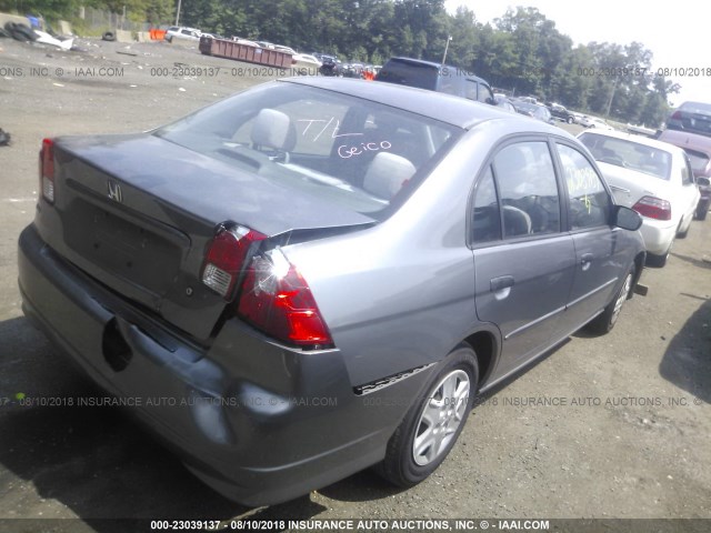 2HGES16375H565907 - 2005 HONDA CIVIC DX VP GRAY photo 4