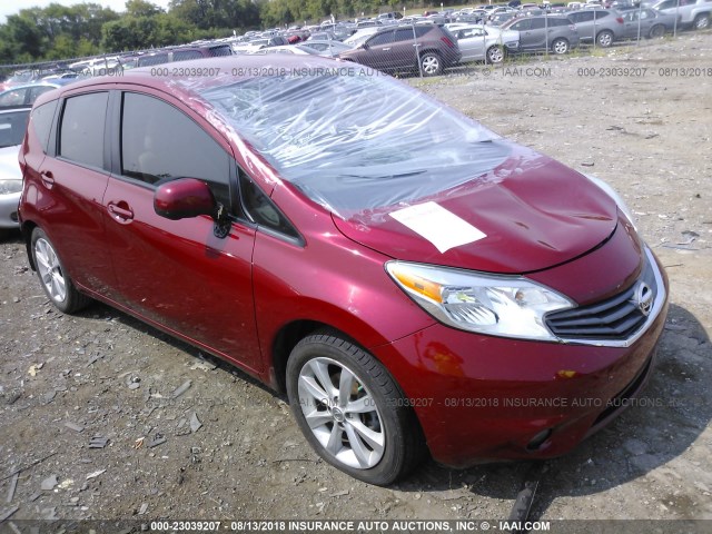 3N1CE2CP1EL411083 - 2014 NISSAN VERSA NOTE S/S PLUS/SV/SL RED photo 1