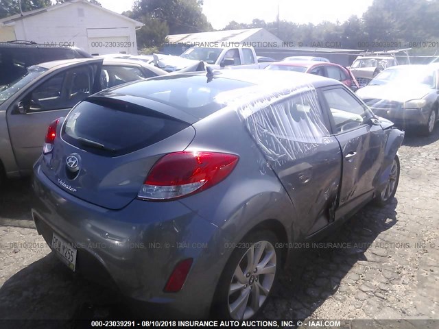 KMHTC6AD7GU262850 - 2016 HYUNDAI VELOSTER GRAY photo 4