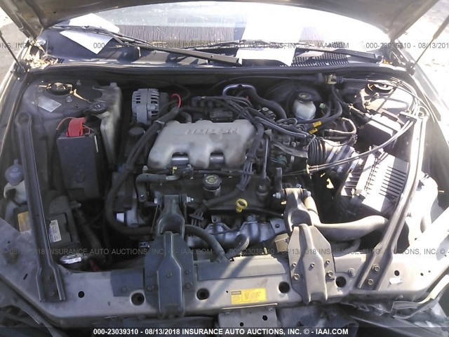 1G2WK52JX1F224113 - 2001 PONTIAC GRAND PRIX SE GRAY photo 10