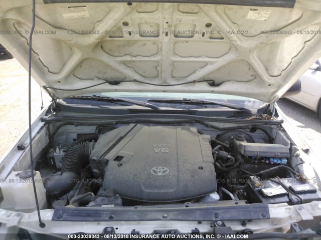 5TELU42N46Z210188 - 2006 TOYOTA TACOMA DOUBLE CAB თეთრი ფოტო 10
