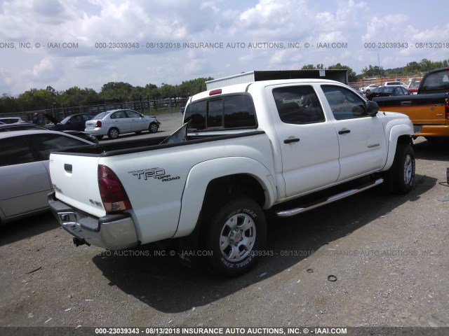 5TELU42N46Z210188 - 2006 TOYOTA TACOMA DOUBLE CAB WHITE photo 4