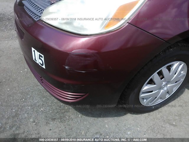 5TDZA23C75S365916 - 2005 TOYOTA SIENNA CE/LE MAROON photo 6