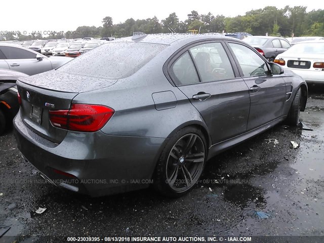 WBS8M9C5XG5D30904 - 2016 BMW M3 GRAY photo 4