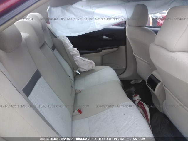 4T1BF1FK5CU529118 - 2012 TOYOTA CAMRY SE/LE/XLE RED photo 8