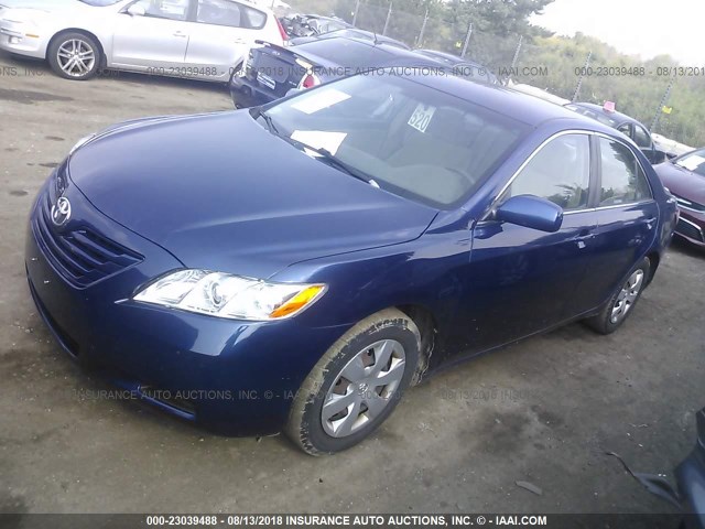 4T1BE46K37U106290 - 2007 TOYOTA CAMRY NEW GENERAT CE/LE/XLE/SE BLUE photo 2