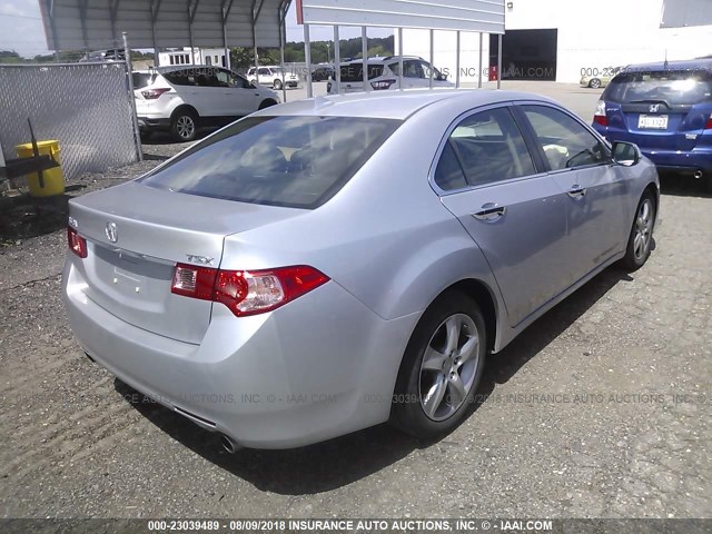 JH4CU2F66DC011449 - 2013 ACURA TSX TECH SILVER photo 4