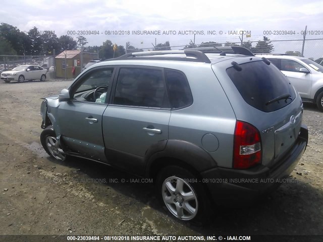 KM8JN72D45U101584 - 2005 HYUNDAI TUCSON GLS/LX TURQUOISE photo 3