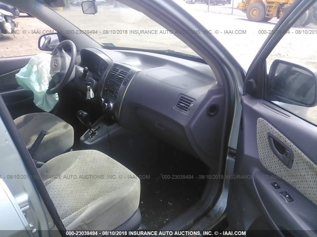 KM8JN72D45U101584 - 2005 HYUNDAI TUCSON GLS/LX TURQUOISE photo 5