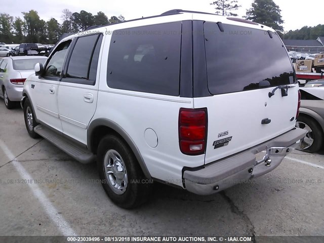 1FMEU17L1YLC42172 - 2000 FORD EXPEDITION EDDIE BAUER WHITE photo 3
