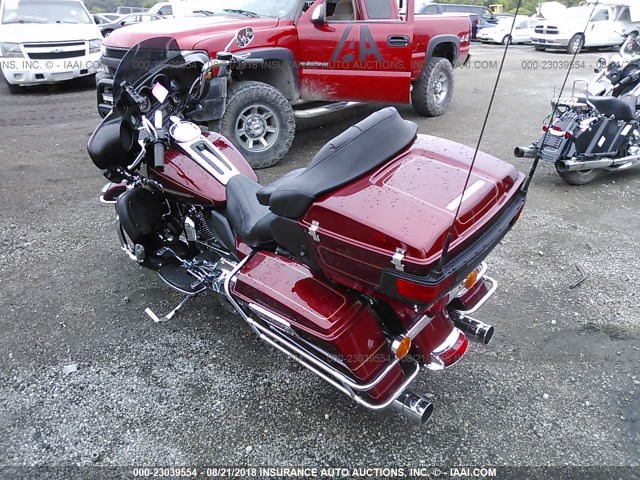 1HD1FC418AB619036 - 2010 HARLEY-DAVIDSON FLHTCU BURGUNDY photo 3