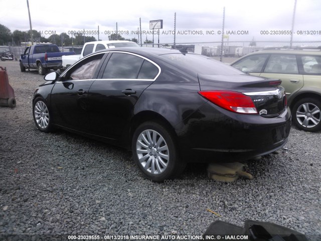 2G4GR5EK6C9112092 - 2012 BUICK REGAL BLACK photo 3